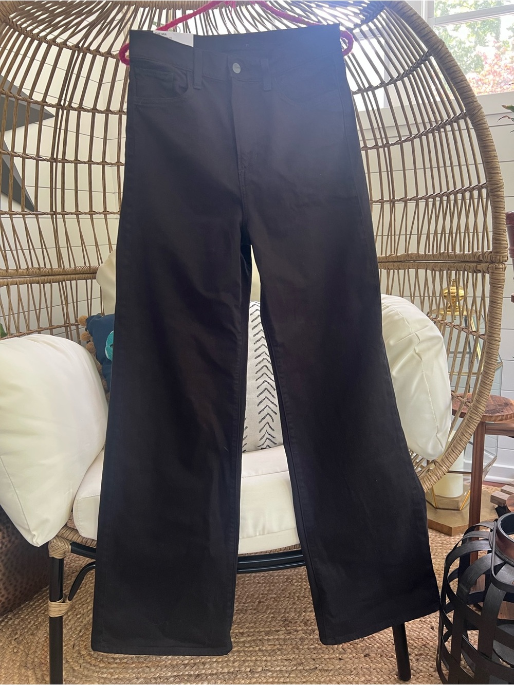 Joe's Jeans Black High-Rise Wide Leg "The Mia"
